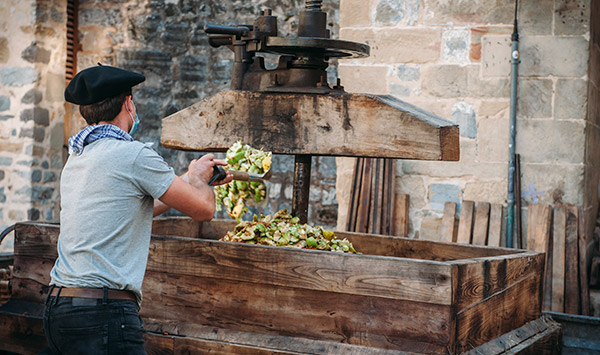Broyage et pressurage